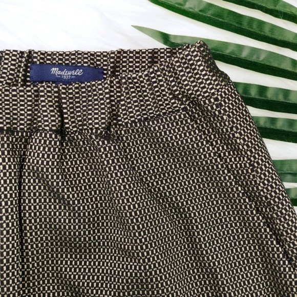 Madewell Jacquard Full Party Skirt Gold/Black Lined Pockets Elastic Wais… - Picture 2 of 8